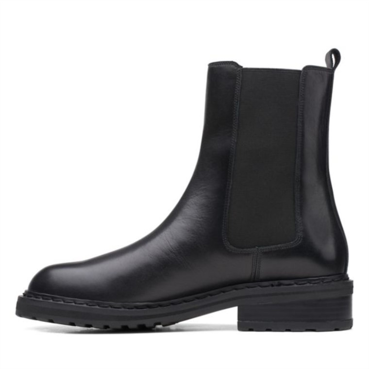 Clarks Tilham Chelsea Cuero Negro Cuero Negro