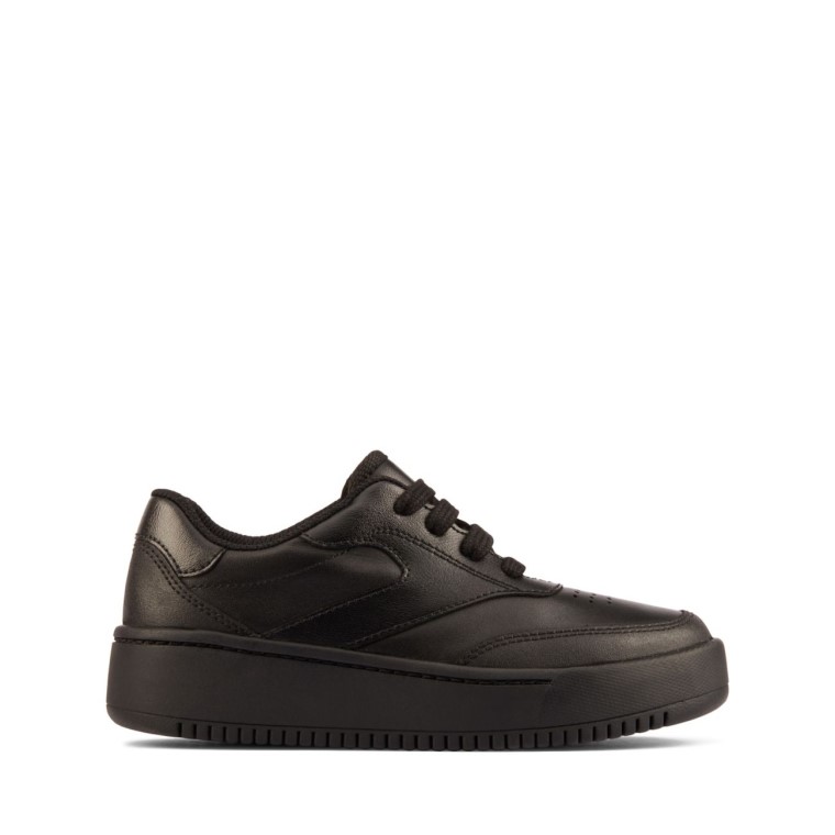 Clarks Tor Sport Flex Niño Cuero Negro Cuero Negro