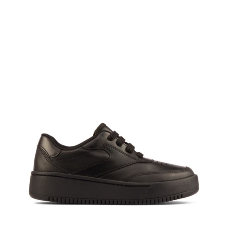 Clarks Tor Sport Flex Niño Cuero Negro Cuero Negro