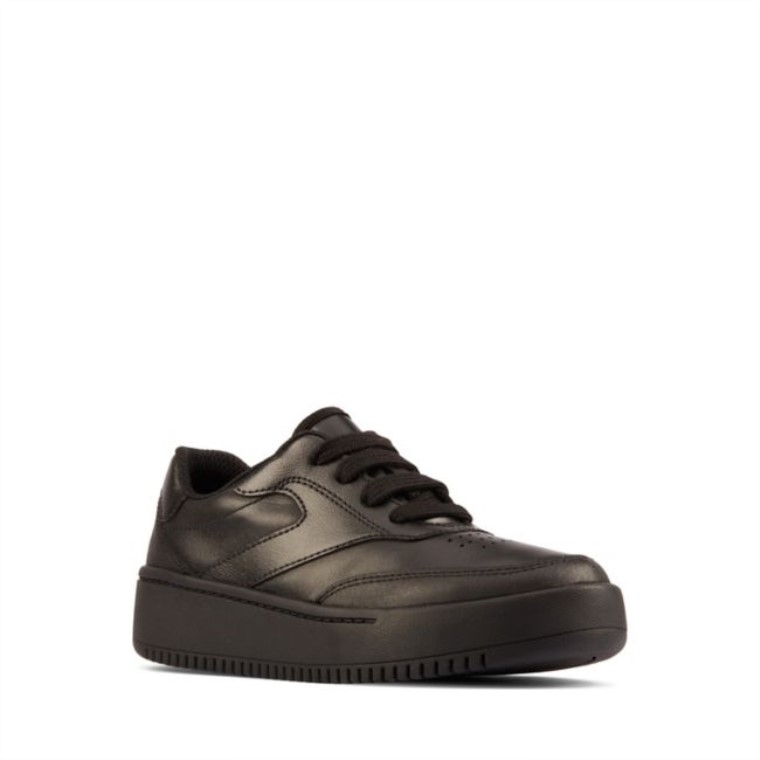 Clarks Tor Sport Flex Niño Cuero Negro Cuero Negro