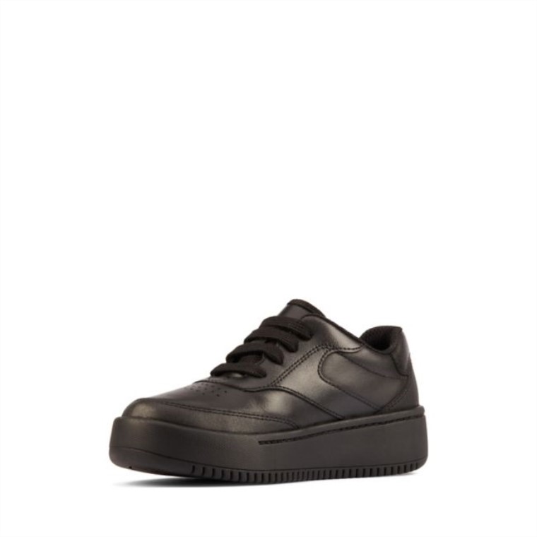 Clarks Tor Sport Flex Niño Cuero Negro Cuero Negro