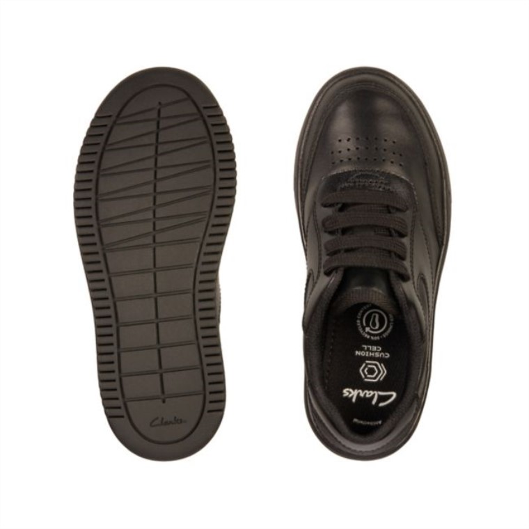 Clarks Tor Sport Flex Niño Cuero Negro Cuero Negro