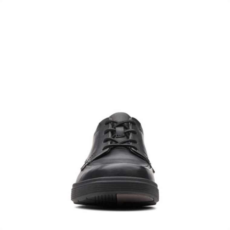 Clarks Un Morada Facilidad Cuero Negro Cuero Negro