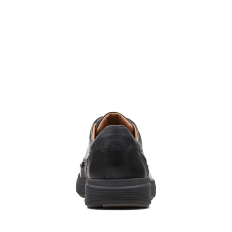 Clarks Un Morada Facilidad Cuero Negro Cuero Negro