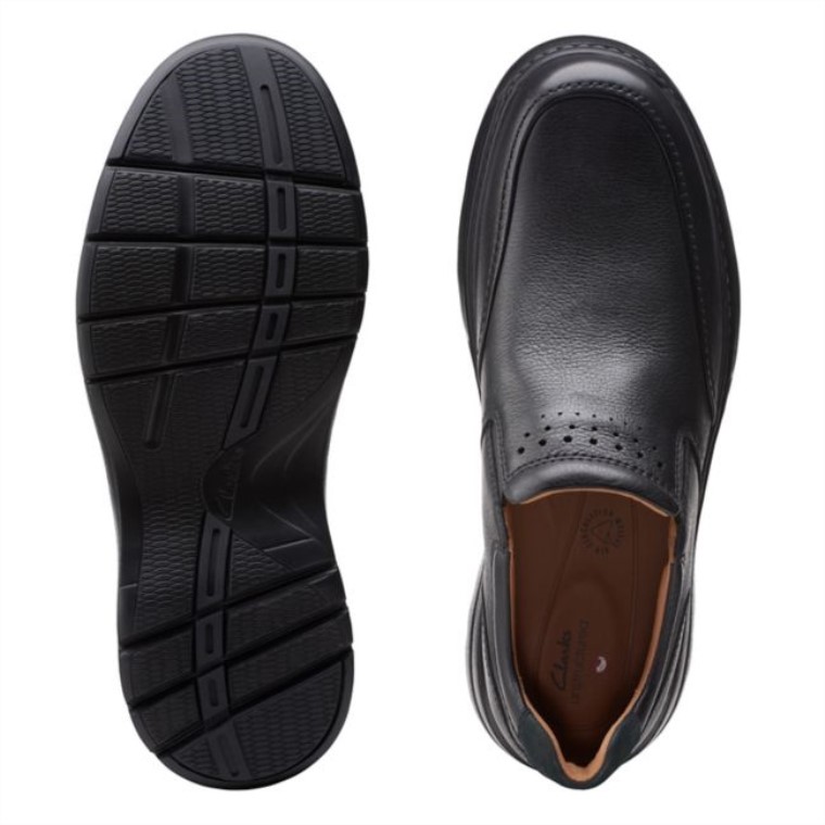 Clarks Un Brawley Step Cuero Negro Cuero Negro