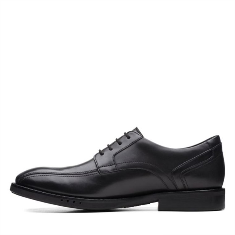 Clarks Un Hugh Way Cuero Negro Cuero Negro