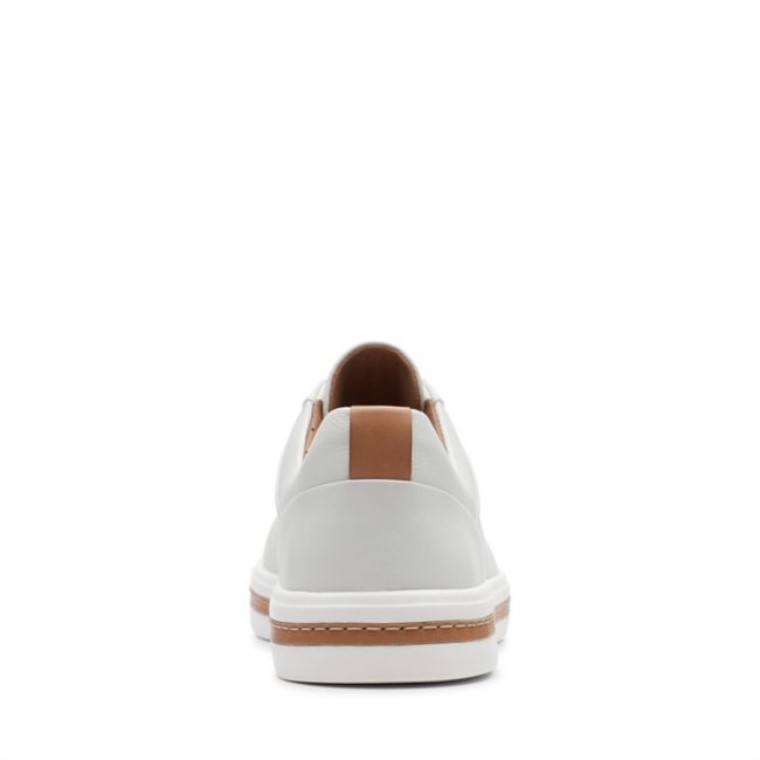 Clarks Un Maui Encaje Cuero Blanco Cuero Blanco