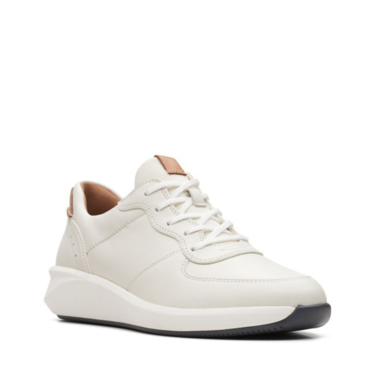 Clarks Un Rio Sprint Cuero Combinado Blanco Cuero Combinado Blanco
