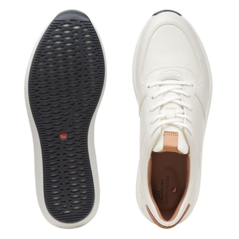 Clarks Un Rio Sprint Cuero Combinado Blanco Cuero Combinado Blanco