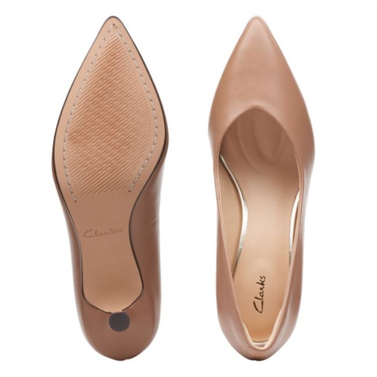 Clarks Violeta 55 Corte Cuero Praliné Cuero Praliné