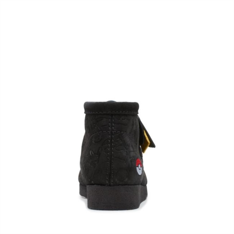 Bota Clarks Wallabee Negro Grabado Negro Grabado