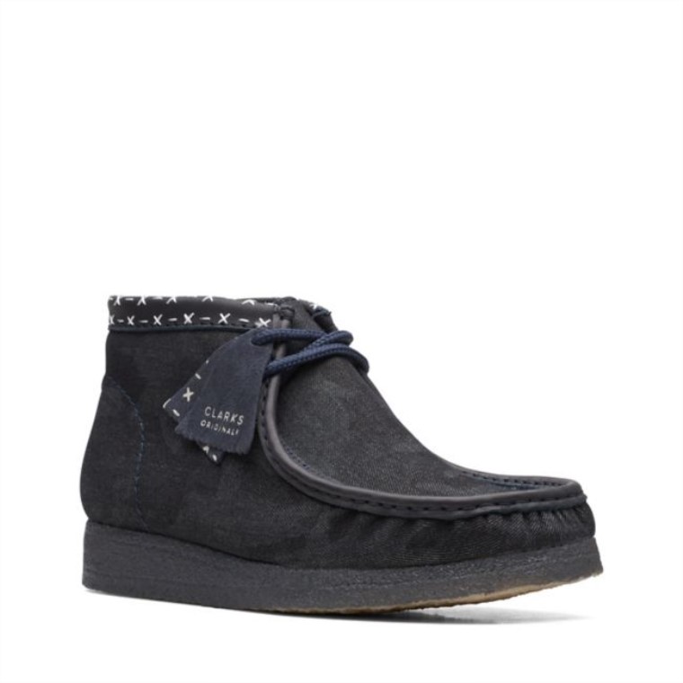 Botas Clarks Wallabee Sintético Azul Vaquero Azul Vaquero Sintético