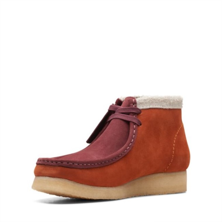 Botas Clarks Wallabee Drk Naranja Combi Botas Clarks Wallabee Drk Naranja Combi