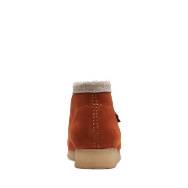 Botas Clarks Wallabee Drk Naranja Combi Botas Clarks Wallabee Drk Naranja Combi