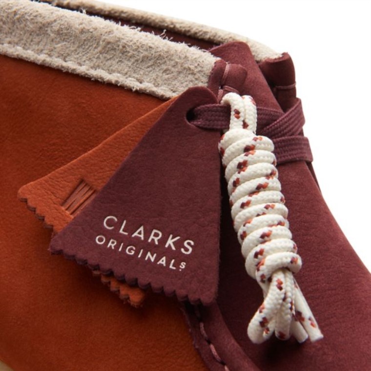 Botas Clarks Wallabee Drk Naranja Combi Botas Clarks Wallabee Drk Naranja Combi