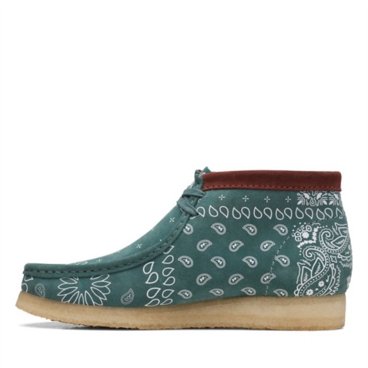 Clarks Wallabee Verde Paisley Botas Verde Paisley