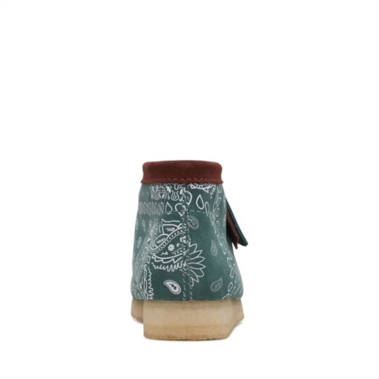Clarks Wallabee Verde Paisley Botas Verde Paisley