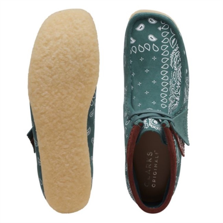 Clarks Wallabee Verde Paisley Botas Verde Paisley