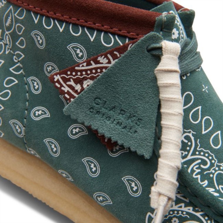 Clarks Wallabee Verde Paisley Botas Verde Paisley
