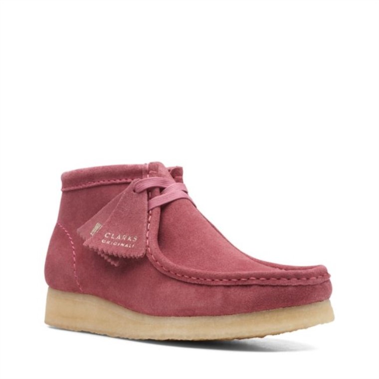 Botas Clarks Wallabee Rosa Gamuza Rosa Rosa Gamuza Rosa