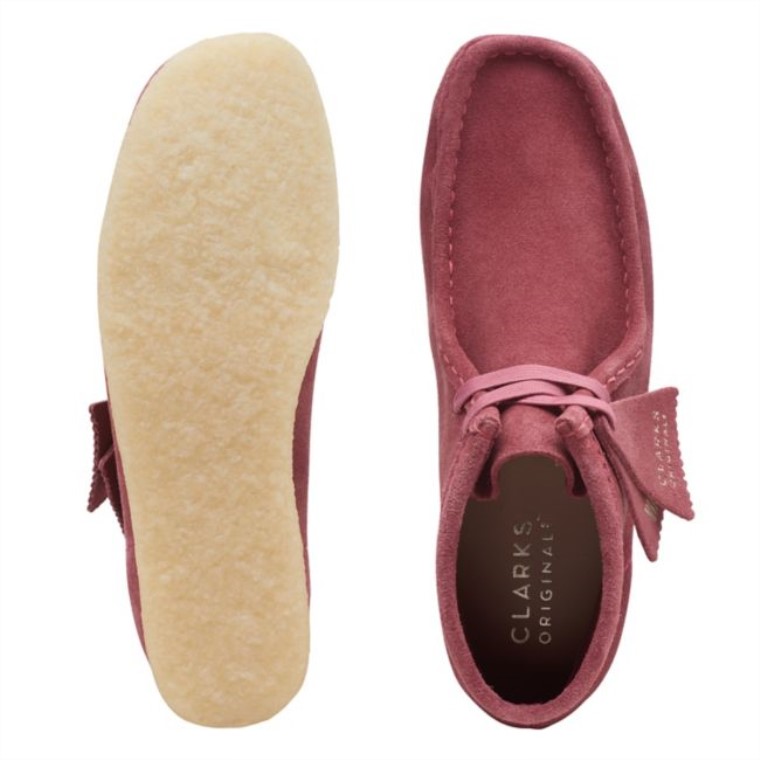 Botas Clarks Wallabee Rosa Gamuza Rosa Rosa Gamuza Rosa
