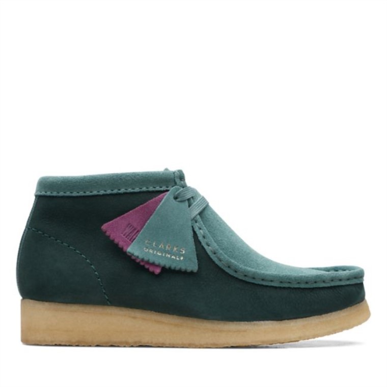 Botas Clarks Wallabee Teal Combi Teal Combi