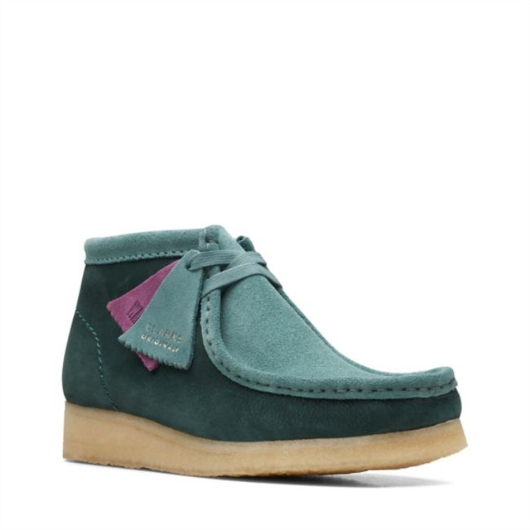 Botas Clarks Wallabee Teal Combi Teal Combi