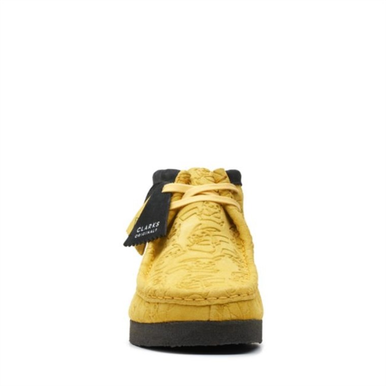 Bota Clarks Wallabee Amarillo Bajo Relieve Amarillo Bajo Relieve
