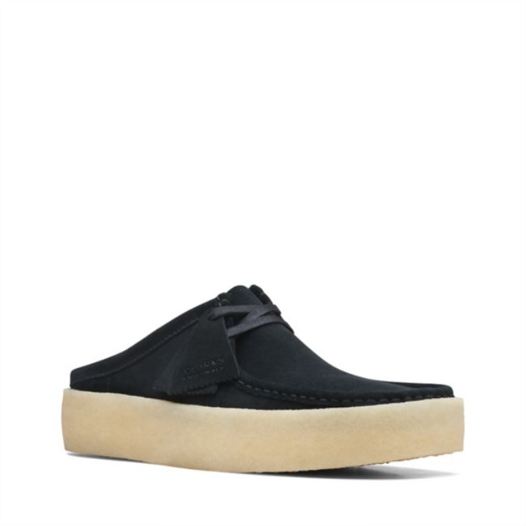 Clarks Wallabee Cup Lo Negro Wlined Sde Black Wlined Sde