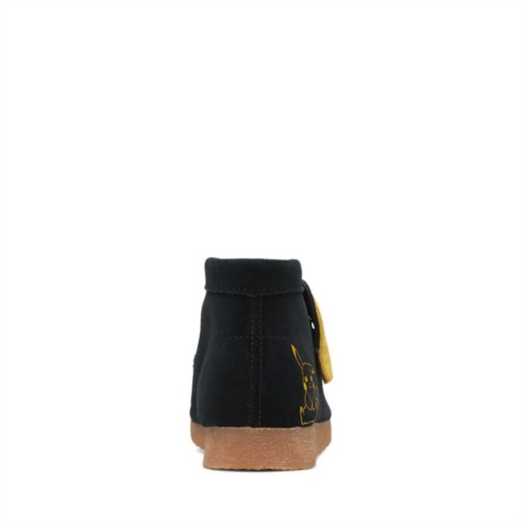 Clarks Wallabee Niebla Niño Estampado Negro Estampado Negro
