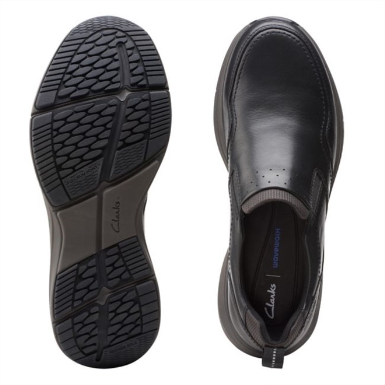Clarks Wave 20 Edge Cuero Negro Cuero Negro