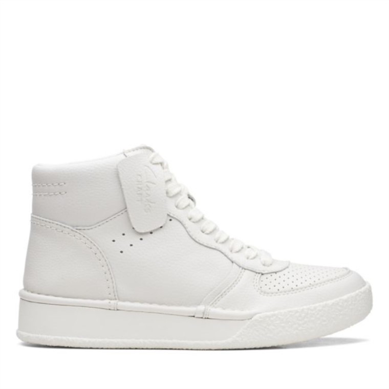 Taza Artesanal De Cuero Blanco Clarks Mid