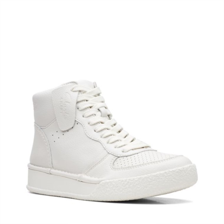 Taza Artesanal De Cuero Blanco Clarks Mid