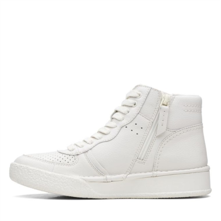 Taza Artesanal De Cuero Blanco Clarks Mid