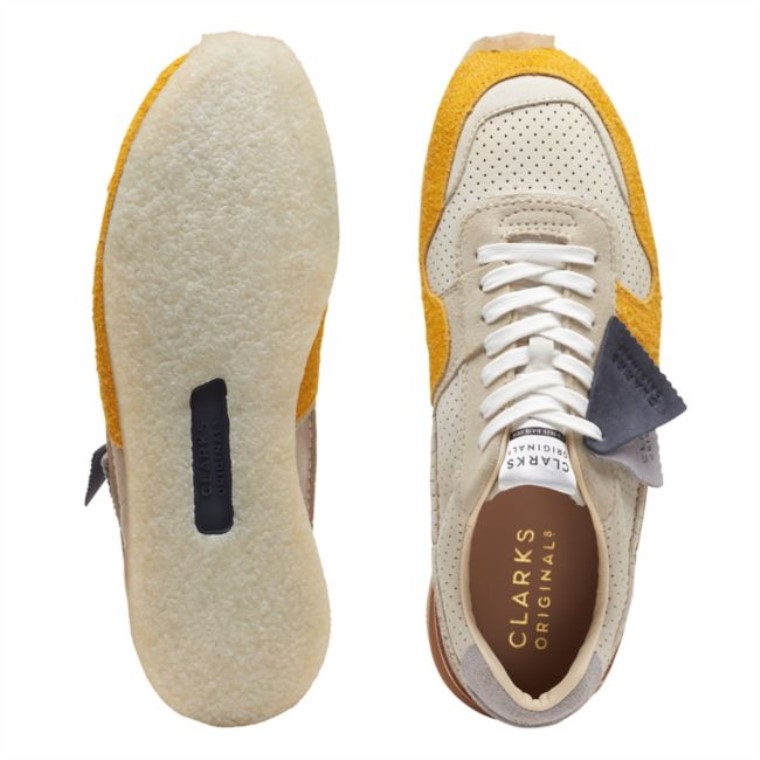 Clarks Combinación Amarilla Baja Para Correr Combinación Amarilla Baja