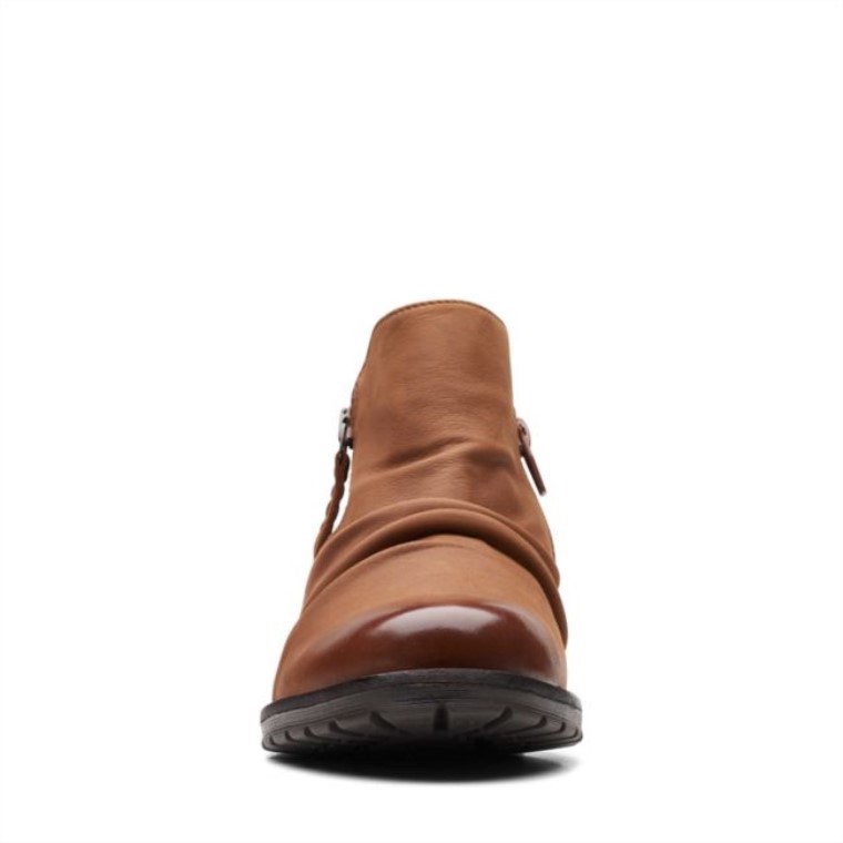 Clarkwell Zip Cuero Marrón Oscuro Cuero Marrón Oscuro Clarks