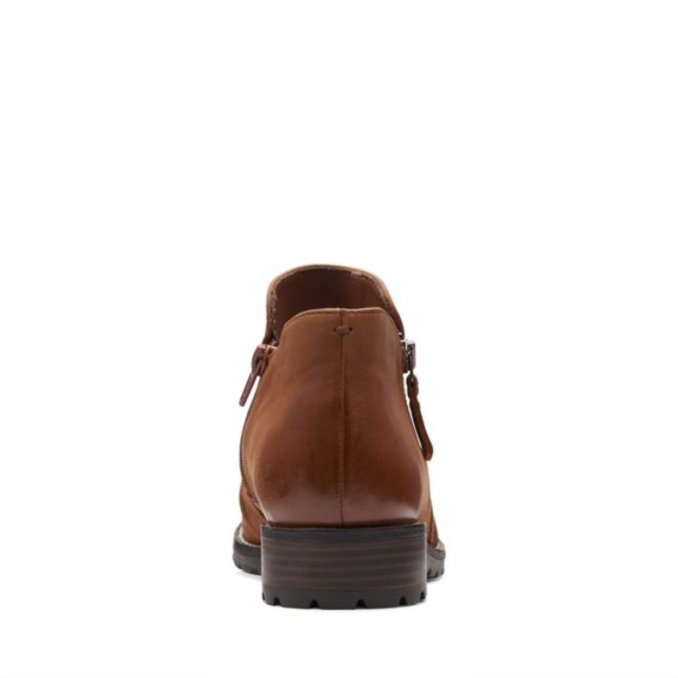 Clarkwell Zip Cuero Marrón Oscuro Cuero Marrón Oscuro Clarks