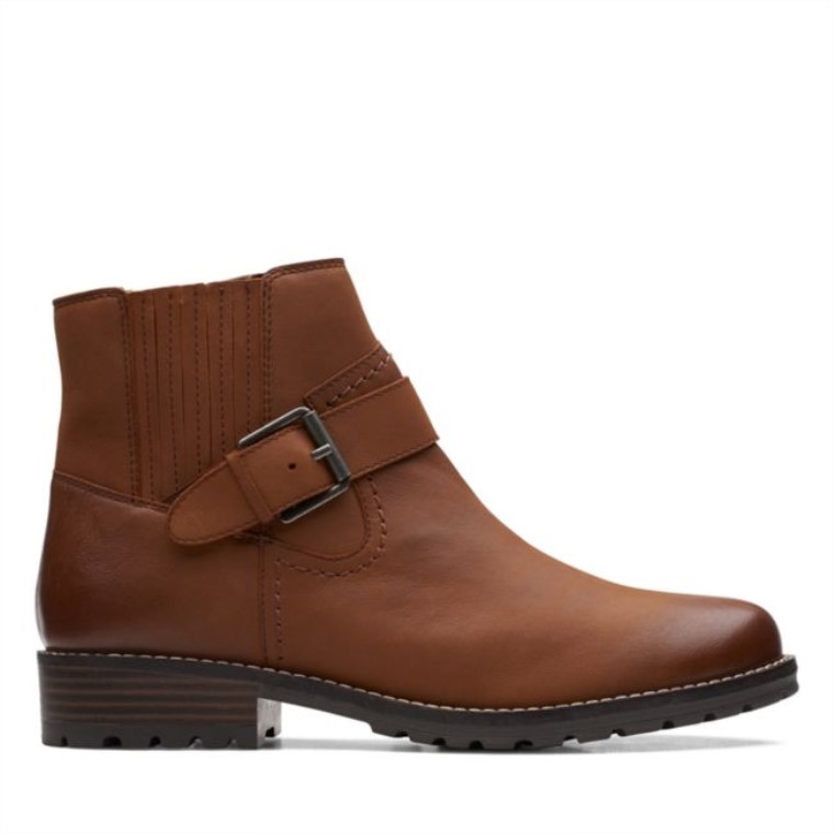 Clarkwellstrap Cuero Marrón Oscuro Clarks Cuero Marrón Oscuro