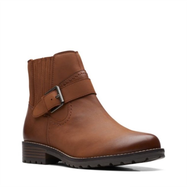 Clarkwellstrap Cuero Marrón Oscuro Clarks Cuero Marrón Oscuro
