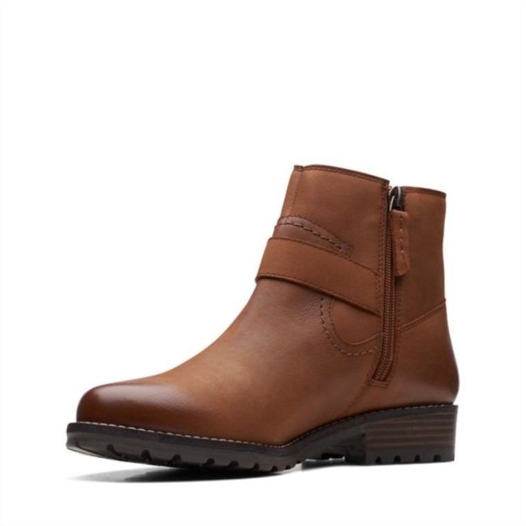 Clarkwellstrap Cuero Marrón Oscuro Clarks Cuero Marrón Oscuro
