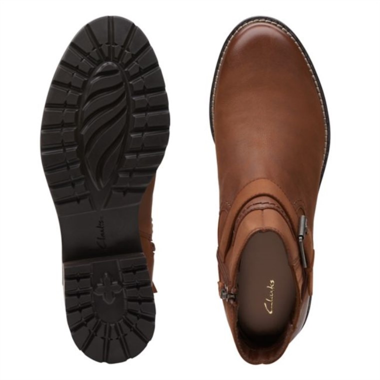 Clarkwellstrap Cuero Marrón Oscuro Clarks Cuero Marrón Oscuro