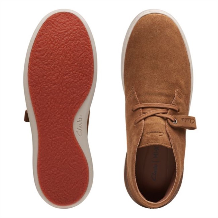 Cognac Suede Clarks Court Lite Desert Boot Cognac Suede