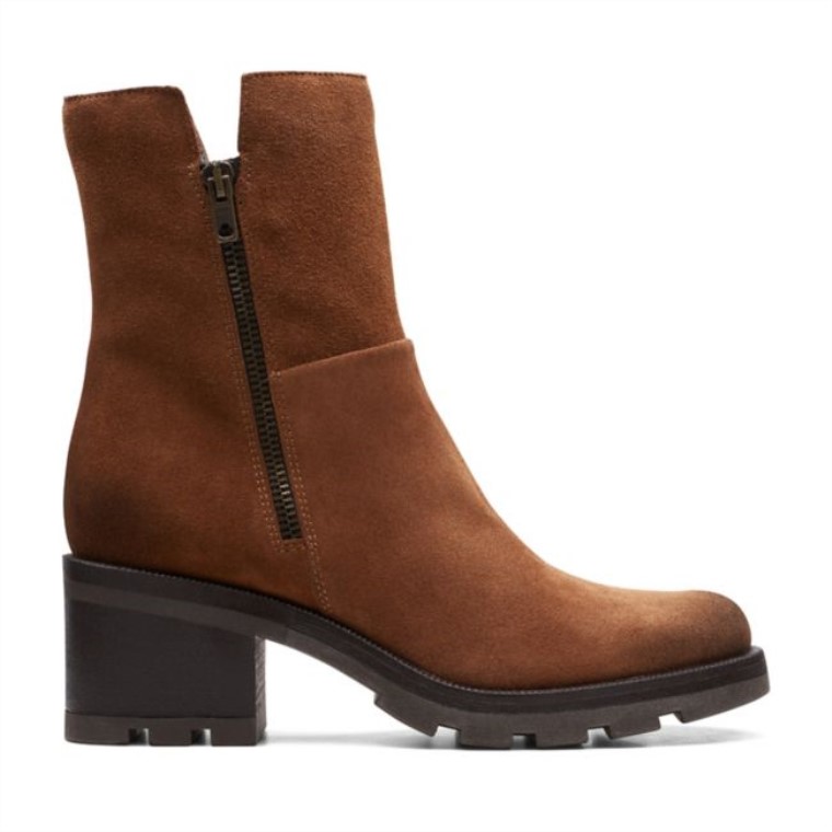 Ante Coñac Clarks Odollo Zip Ante Coñac