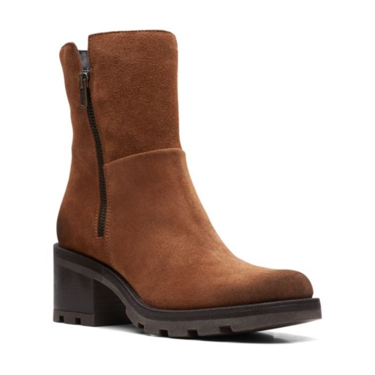 Ante Coñac Clarks Odollo Zip Ante Coñac