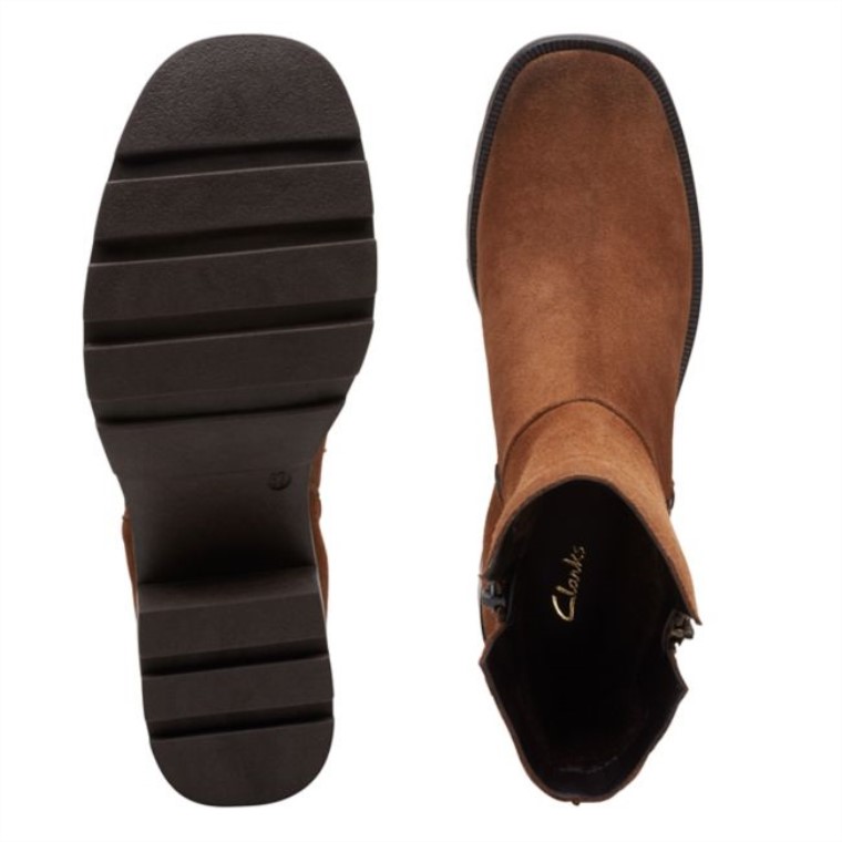 Ante Coñac Clarks Odollo Zip Ante Coñac