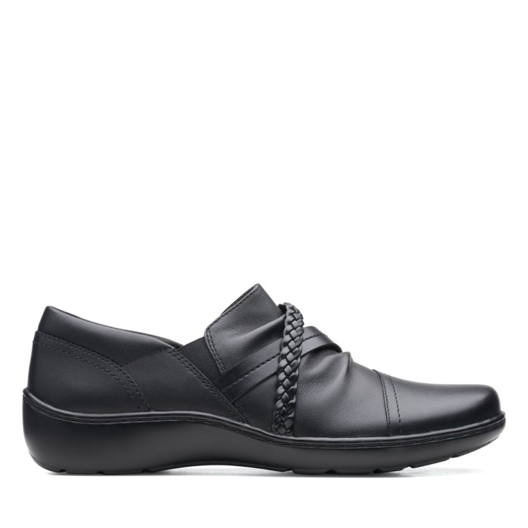 Cora Braidshoe Cuero Negro Cuero Negro Clarks