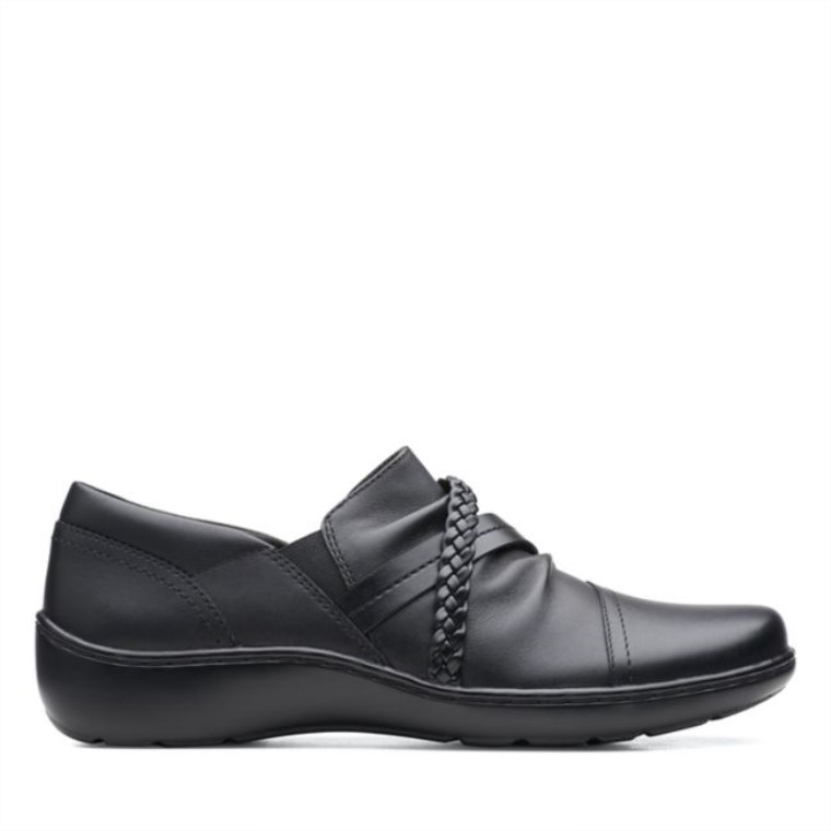 Cora Braidshoe Cuero Negro Cuero Negro Clarks