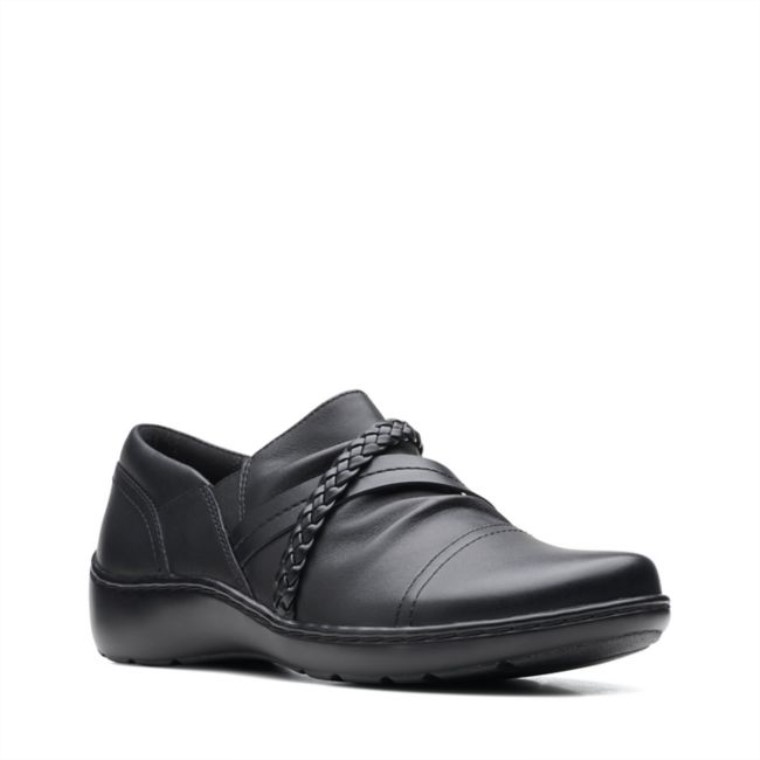Cora Braidshoe Cuero Negro Cuero Negro Clarks