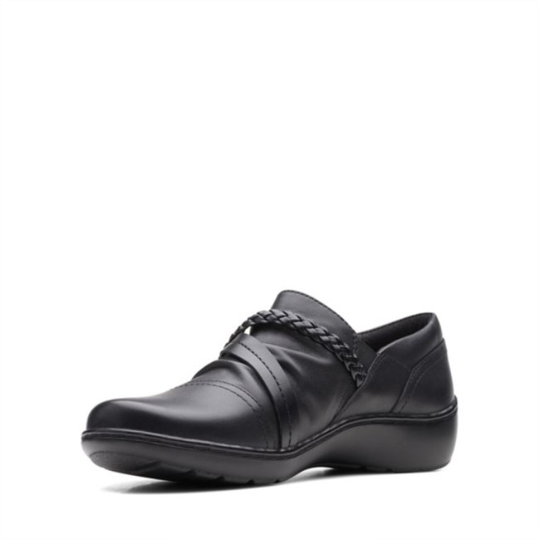 Cora Braidshoe Cuero Negro Cuero Negro Clarks