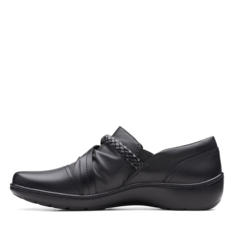 Cora Braidshoe Cuero Negro Cuero Negro Clarks